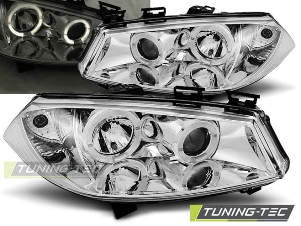 Predné svetlá RENAULT MEGANE II 11.02-12.05 ANGEL EYES Chróm