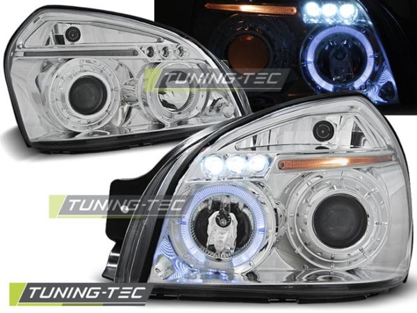 Predné svetlá HYUNDAI TUCSON 07.04-10 ANGEL EYES Chróm
