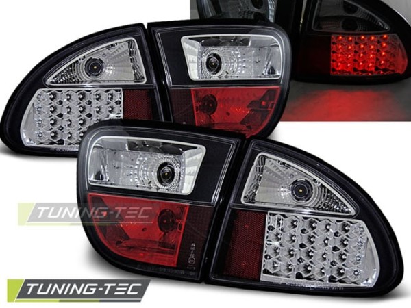 Zadné svetlá LED Čierne pre SEAT LEON 04.99-08.04