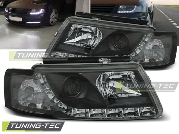 Predné svetlá -Denné svietenie Čierne pre  VW PASSAT 5B 3B 11.96-08.00