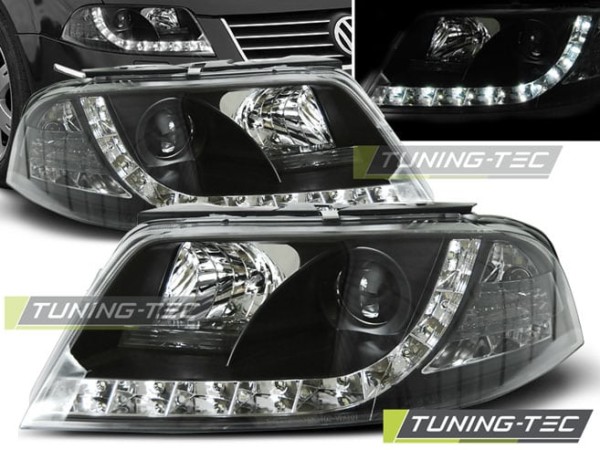 Predné svetlá -Denné svietenie Čierne pre  VW PASSAT 3BG 09.00-03.05