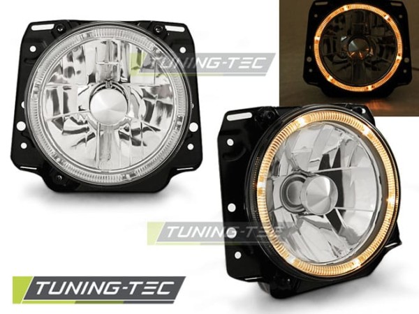 Predné svetlá ANGEL EYES Chróm pre  VW GOLF II 2 08.83-08.91