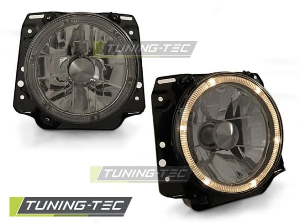 Predné svetlá ANGEL EYES Dymové pre  VW GOLF II 2 08.83-08.91