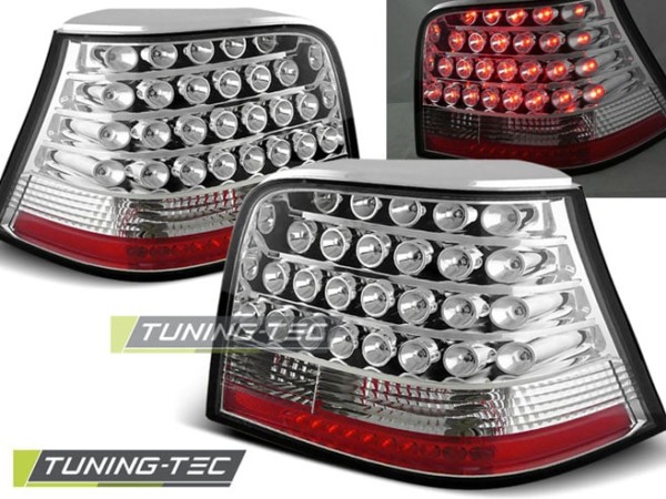 Zadné svetlá LED Chrómové pre VW GOLF 4 09.97-09.03