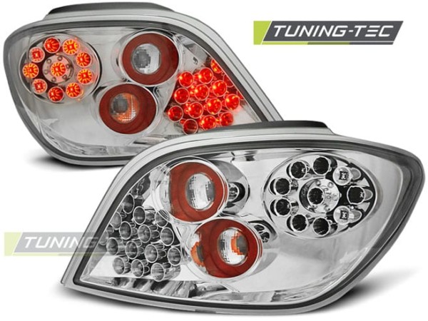 Zadné svetlá PEUGEOT 307 04.01-07 chrómové LED