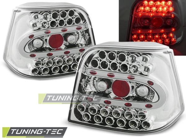Zadné svetlá LED Chrómové pre VW GOLF 4 09.97-09.03