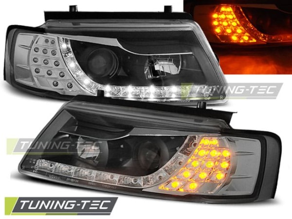 Predné svetlá -Denné svietenie Čierne pre  VW PASSAT B5 11.96-08.00