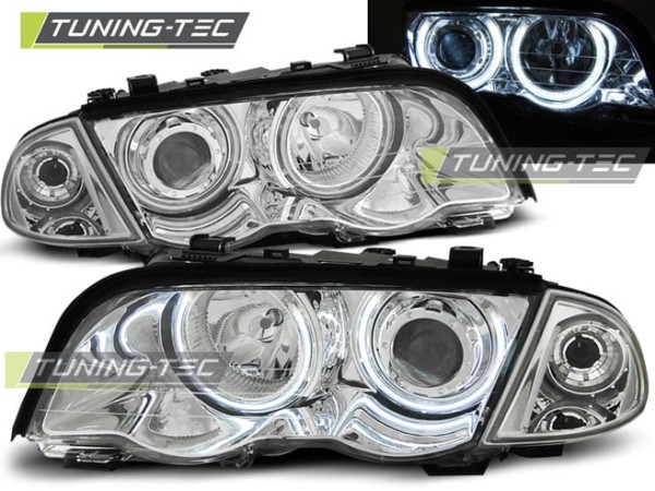 Predné svetlá ANGEL EYES CCFL Chróm pre  BMW E46 05.98-08.01 S/T