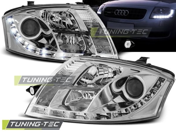 Predné svetlá -Denné svietenie Chróm pre  AUDI TT 99-06