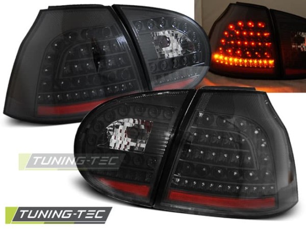 Zadné svetlá LED Čierne pre VW GOLF 5 10.03-09