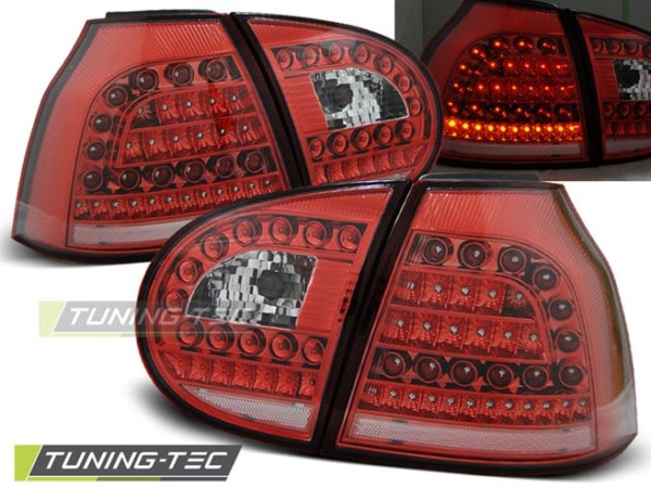Zadné svetlá LED Červené pre VW GOLF 5 10.03-09