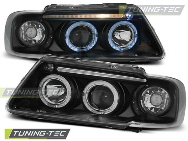 Predné svetlá ANGEL EYES Čierne pre  AUDI A3 8L 08.96-08.00