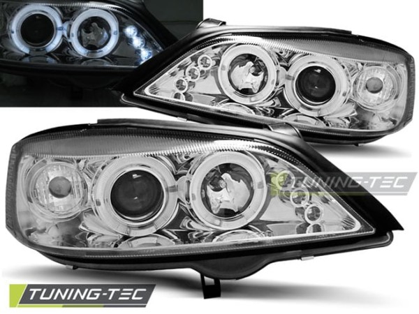 Predné svetlá OPEL ASTRA G 02.98-02.04 ANGEL EYES Chróm