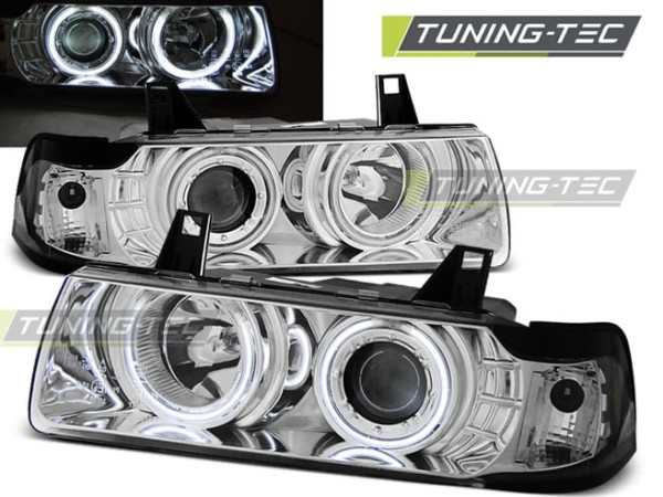 Predné svetlá ANGEL EYES CCFL Chróm pre  BMW E36 12.90-08.99 S/C/T