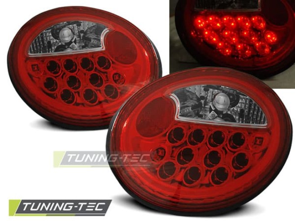 Zadné svetlá LED Červené pre VW NEW BEETLE 10.98-05.05