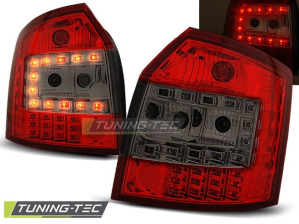 Zadné svetlá LED Červené dymové pre AUDI A4 10.00-10.04 AVANT