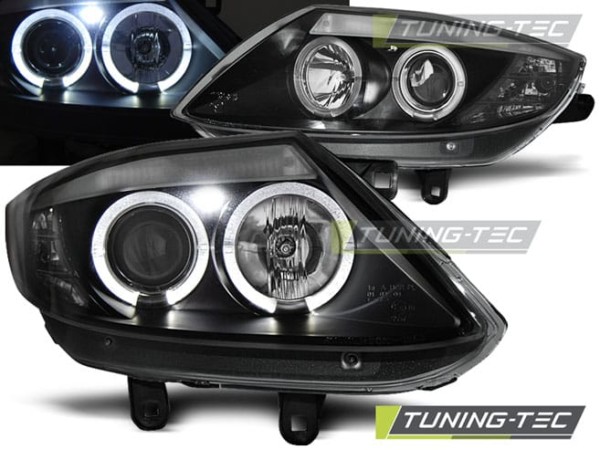 Predné svetlá ANGEL EYES Čierne pre  BMW Z4 E85 E86 02-08
