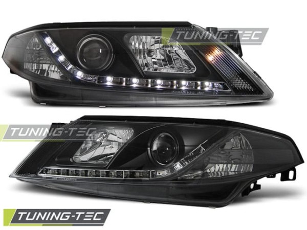 Predné svetlá RENAULT LAGUNA 2 01-03.05 -Denné svietenie Čierne
