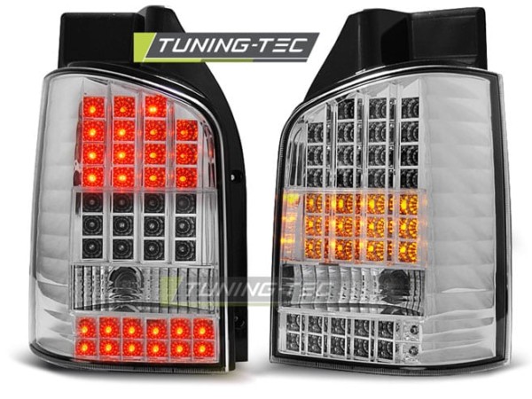 Zadné svetlá LED Chrómové pre VW T5 04.03-09