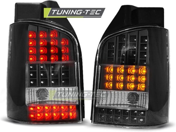 Zadné svetlá LED Čierne pre VW T5 04.03-09