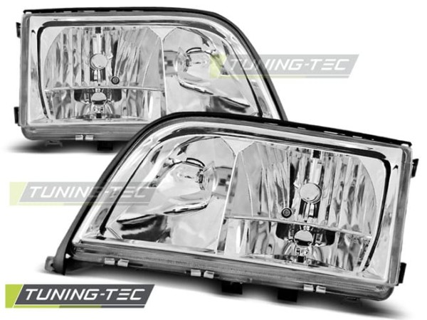 Predné svetlá Chróm pre  MERCEDES W140 S-KLASA 03.91-10.98