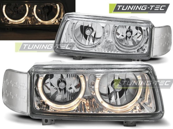Predné svetlá ANGEL EYES Chróm pre  VW PASSAT B4 11.93-05.97