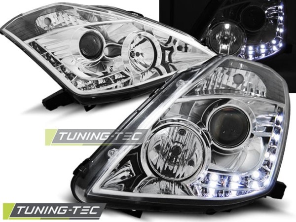 Predné svetlá NISSAN 350Z 03-05 D2S -Denné svietenie Chróm