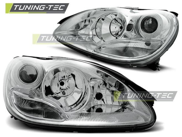 Predné svetlá Chróm pre  MERCEDES W220 S-KLASA 09.98-05.05