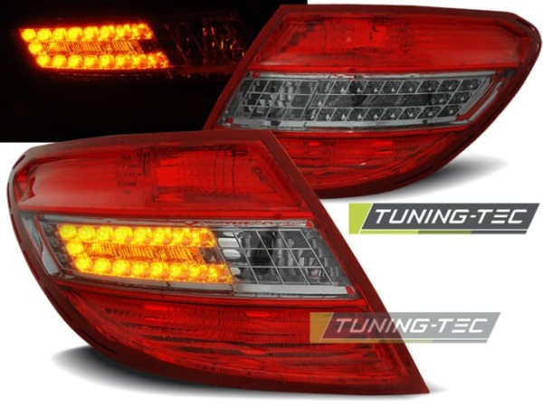 Zadné svetlá LED Červené dymové pre MERCEDES C-KLASA W204 SEDAN 07-10