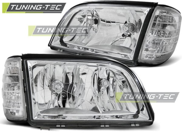 Predné svetlá Chróm pre  MERCEDES W140 S-KLASA 03.91-10.98