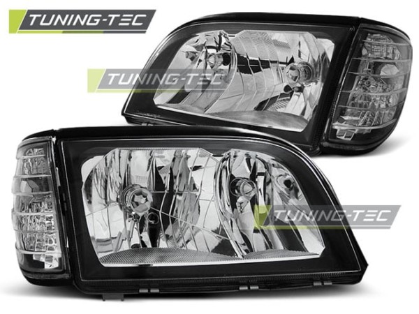 Predné svetlá Čierne pre  MERCEDES W140 S-KLASA 03.91-10.98