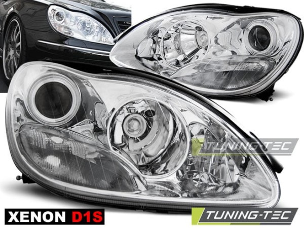 Xenonové predné svetlá Chróm pre  MERCEDES W220 S-KLASA 09.98-02