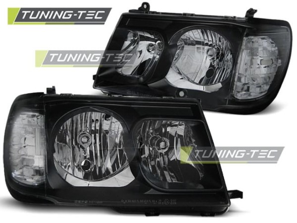 Predné svetlá TOYOTA LAND CRUISER FJ100 98-04 Čierne
