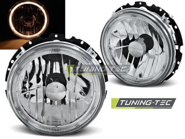 Predné svetlá ANGEL EYES Chróm pre  VW GOLF 1 05.74-07.83