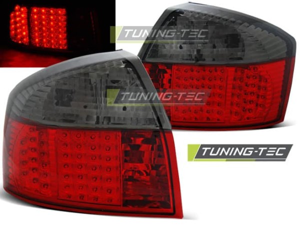 Zadné svetlá LED Červené dymové pre AUDI A4 10.00-10.04