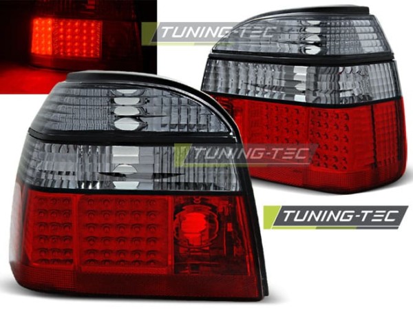 Zadné svetlá LED Červené dymové pre VW GOLF 3 09.91-08.97