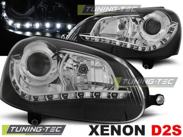 Xenonové predné svetlá Čierne pre  VW GOLF 5