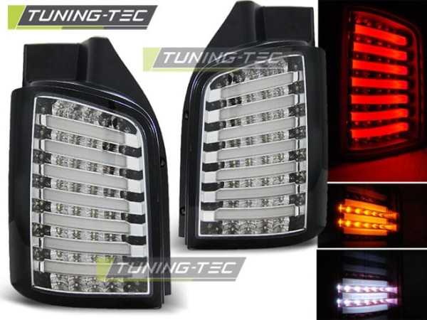 Zadné svetlá LED Chrómové BLACK pre VW T5 04.03-09 / 10-15