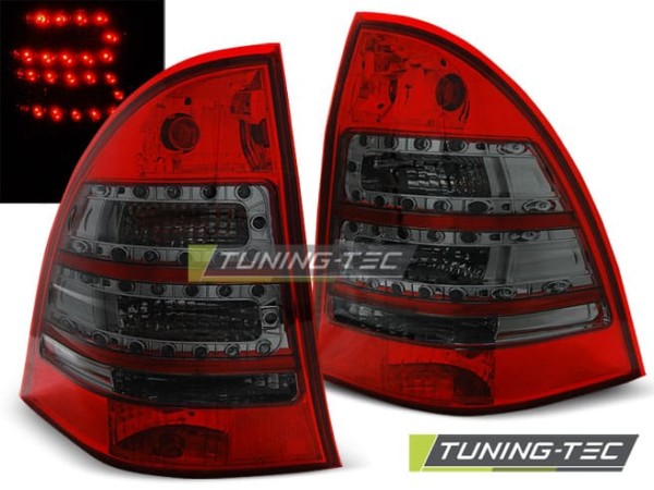 Zadné svetlá LED Červené dymové pre MERCEDES C-KLASA W203 KOMBI 00-07