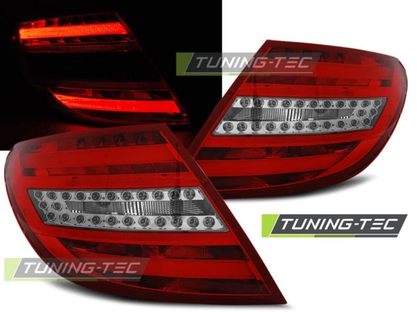 Zadné svetlá LED BAR Červené pre MERCEDES C-KLASA W204 SEDAN 07-10