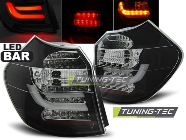 Zadné svetlá LED BAR Čierne pre BMW E87/E81 09.07-11 LCI BLACK