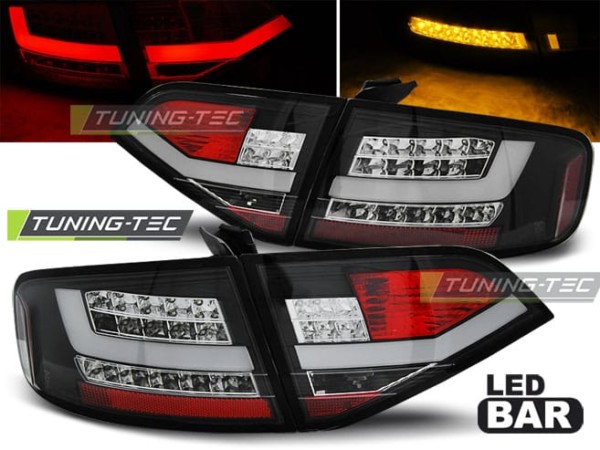 Zadné svetlá LED Čierne pre AUDI A4 B8 08-11 SEDAN