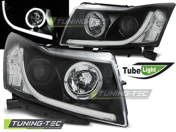 Predné svetlá CHEVROLET CRUZE 09-12 TUBE LIGHT Čierne