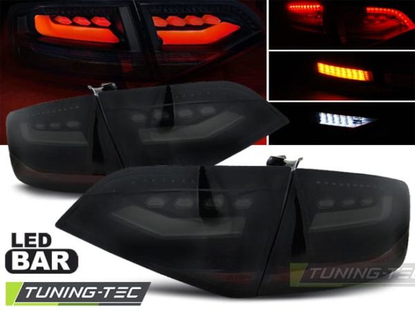 Zadné svetlá LED Dymové BLACK pre AUDI A4 B8 08-11 SEDAN