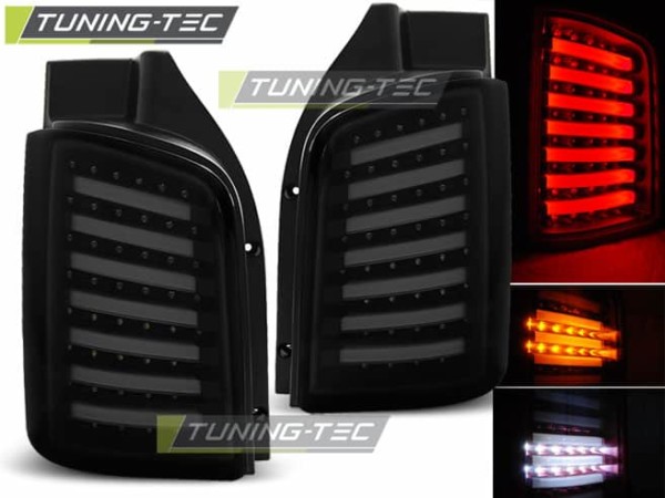Zadné svetlá LED Dymové BLACK pre VW T5 04.03-09 / 10-15 TRANSPORTER