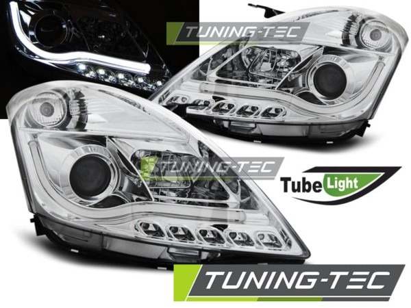 Predné svetlá SUZUKI SWIFT V 10-16  TUBE LIGHT Chróm