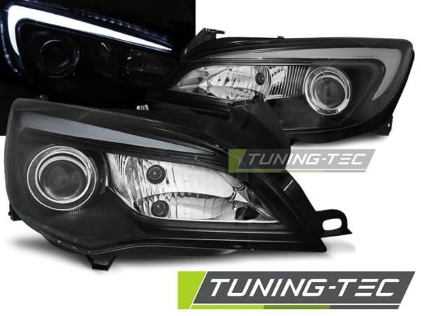 Predné svetlá OPEL ASTRA J 10-15 TUBE LIGHT Čierne