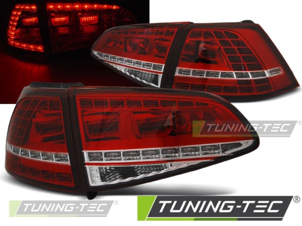 Zadné svetlá LED Červené Biele pre VW GOLF 7 13-17