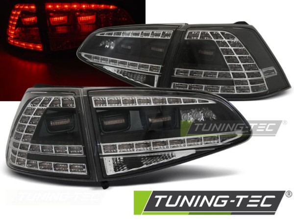 Zadné svetlá LED Čierne pre VW GOLF 7 13-17
