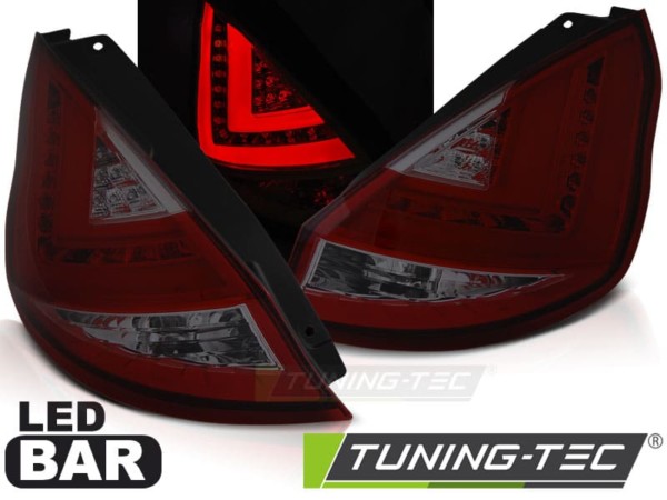 Zadné svetlá FORD FIESTA MK7 12-16 HB dymové LED BAR